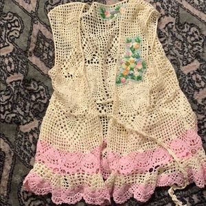 Free people crochet vest